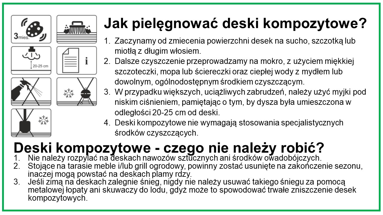 Deski kompozytowe - zasady pielęgnacji