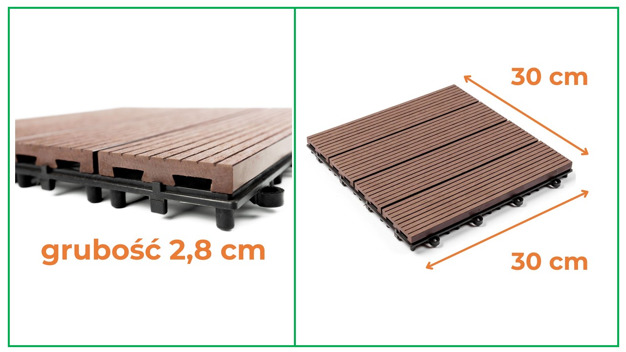 Podesty kompozytowe EasyFloor Lustan wymiary 30x30cm, grubość aż 2,8cm