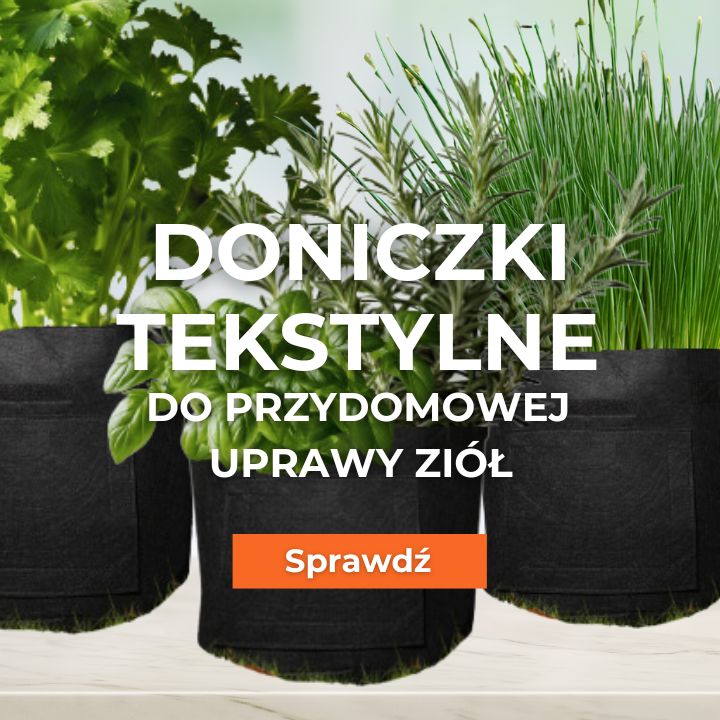 Worki tekstylne do przydomowej uprawy ziół - w zestawach 3 szt. taniej!