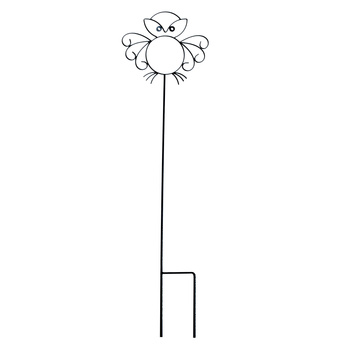 Podpora ogrodowa wbijana metalowa SOWA 125x34cm czarna