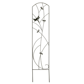 Podpora ogrodowa kratka metalowa do roślin WAŻKI 142x30cm czarna