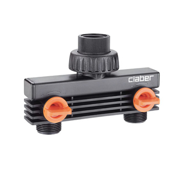 Końcówka na kran 3/4" rozdzielacz podwójny GZ 3/4" CLABER 8590