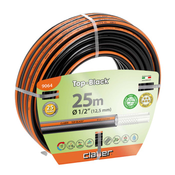 Wąż ogrodowy dwuwarstwowy z oplotem Ø 1/2" 12-17mm 25m Top Black CLABER 9064