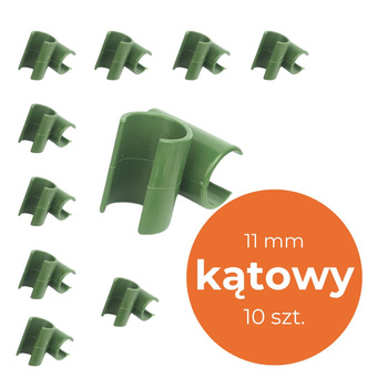 Łącznik kątowy do tyczek ogrodowych średn. 11 mm - opak. 10 szt.