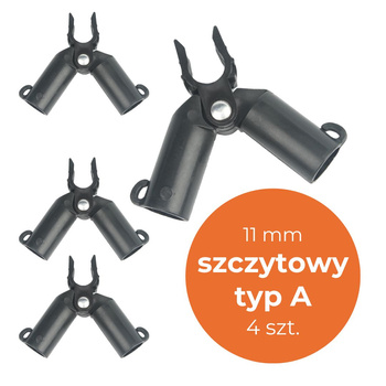 Łącznik szczytowy typ A do tyczek ogrodowych średn. 11 mm - opak. 4 szt.