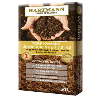 Torf kwaśny 50l HARTMANN