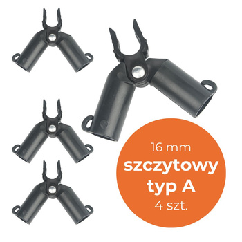 Łącznik szczytowy typ A do tyczek ogrodowych średn. 16 mm - opak. 4 szt.