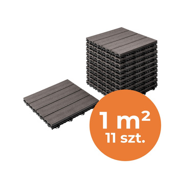 Podest tarasowy kompozytowy zestaw 1m2 (11 szt.) grafitowy EASYFLOOR