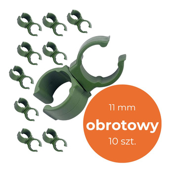 Łącznik obrotowy do tyczek ogrodowych średn. 11 mm - opak. 10 szt.
