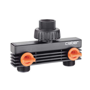 Końcówka na kran 3/4" rozdzielacz podwójny GZ 3/4" CLABER 91589